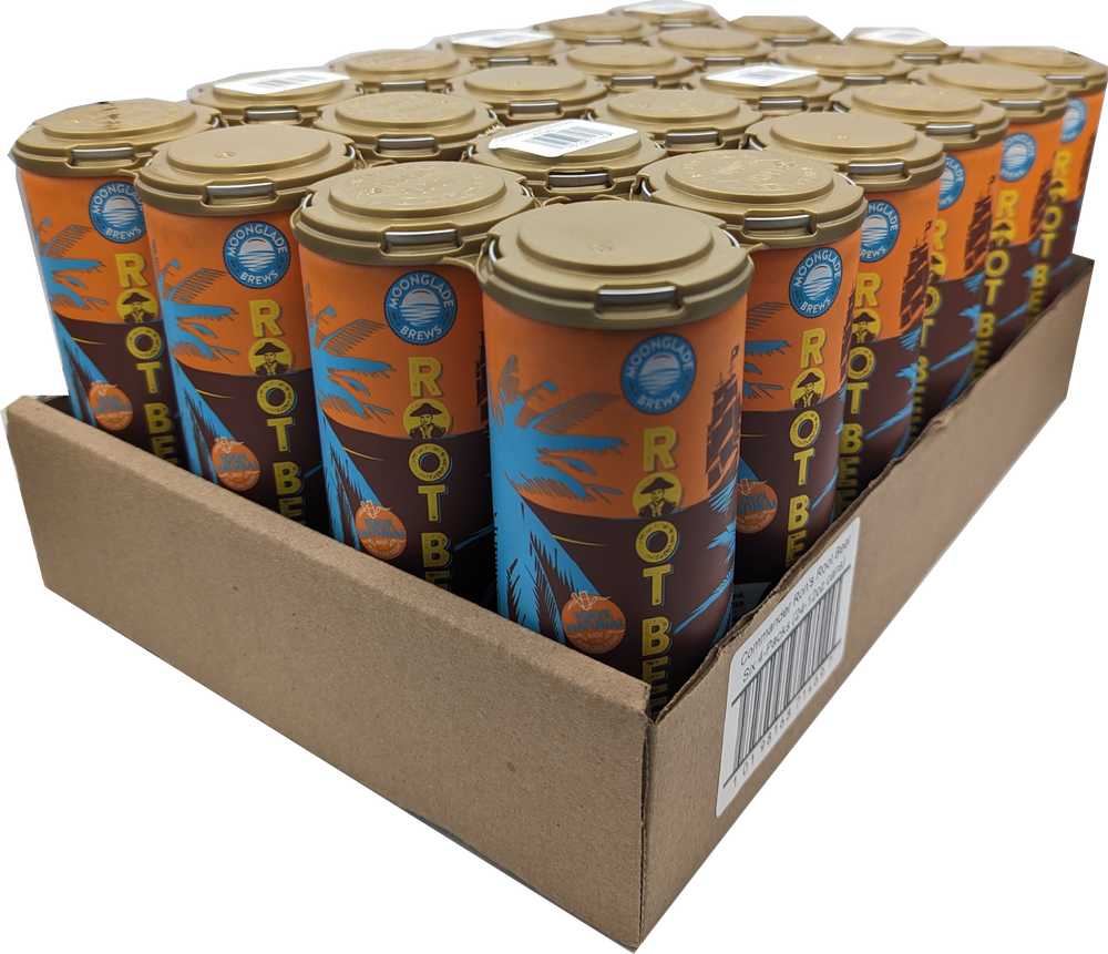 Commander Ron's Root Beer. Craft Soda. Light Carbonation. Less Sugar. More Flavor. Case of 24