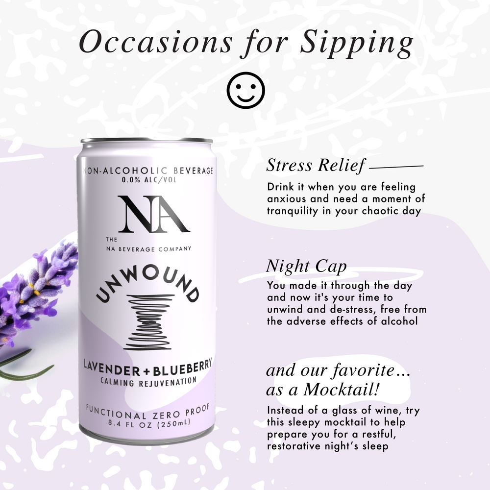 
                      
                        NA Functional Mocktail, Lavender Blueberry, Calming, 8.4oz (12 Pack)
                      
                    